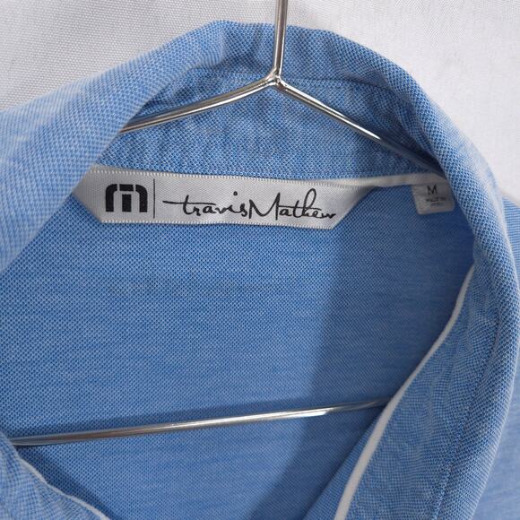Travis Mathew Polo Mens M Blue Golf Shirt Play Ball Foundation Boston Baseball - Picture 7 of 7